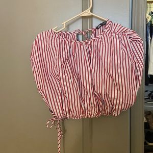 Zara striped bubble top